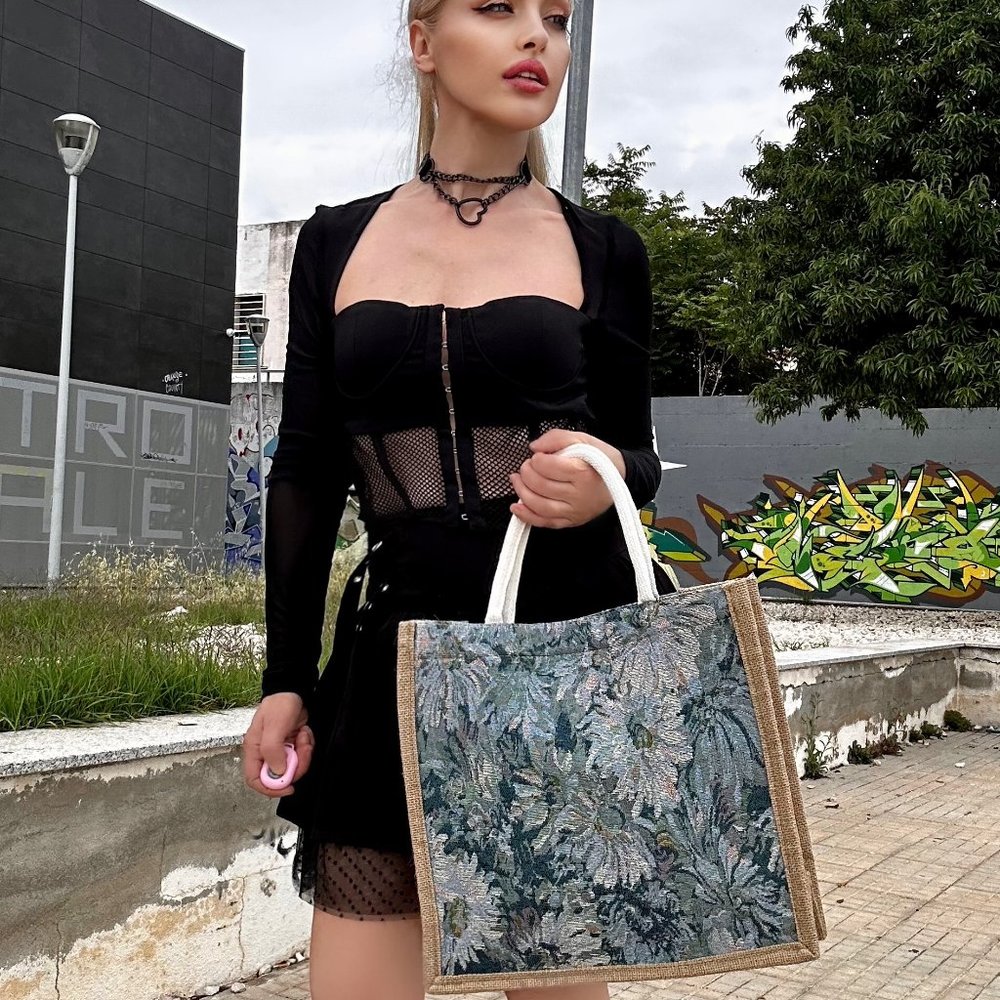 FLORAL TOTES (FINAL SALE🩵)